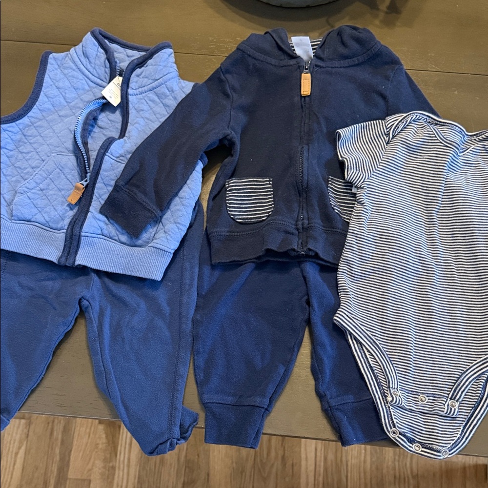 Carter's Blue and Navy Kids Matching Set
